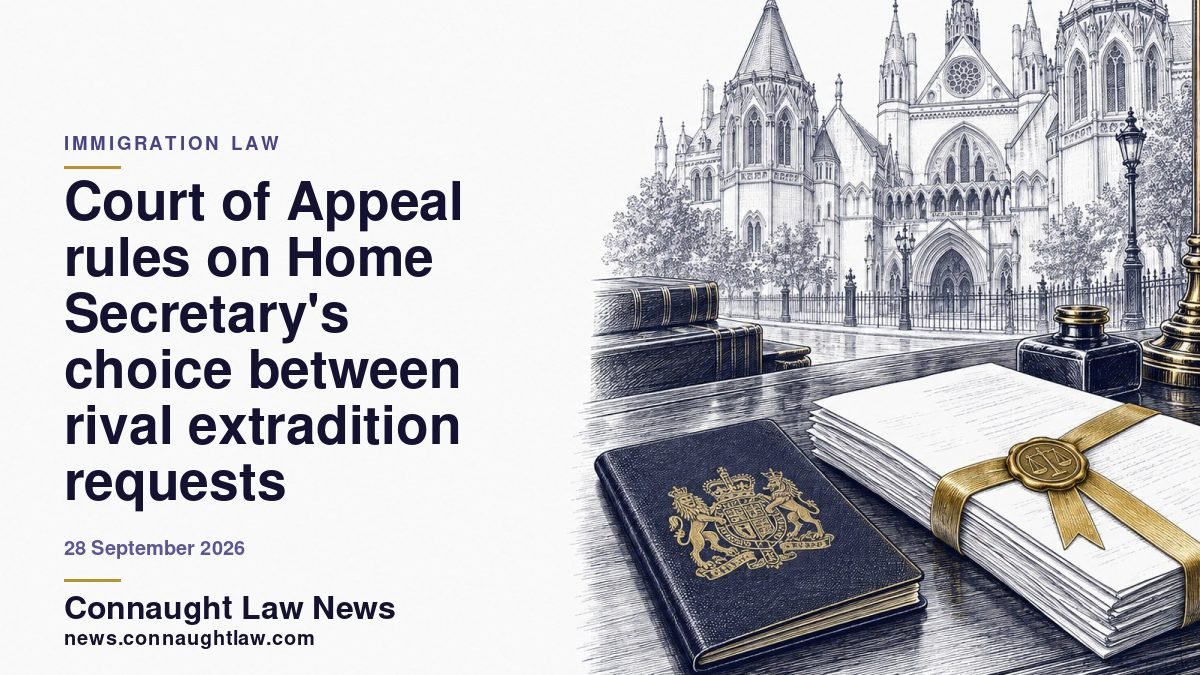 Court of Appeal rules on Home Secretary’s choice between rival extradition requests