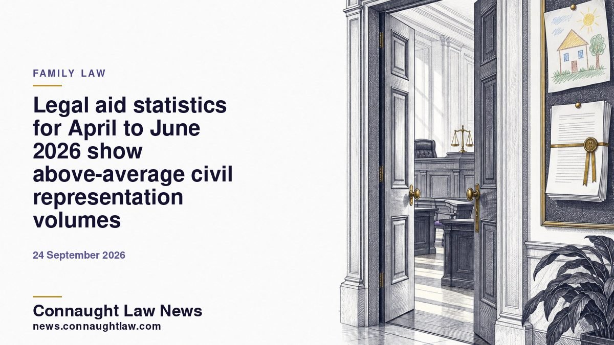 Legal aid statistics for April to June 2026 show above-average civil representation volumes