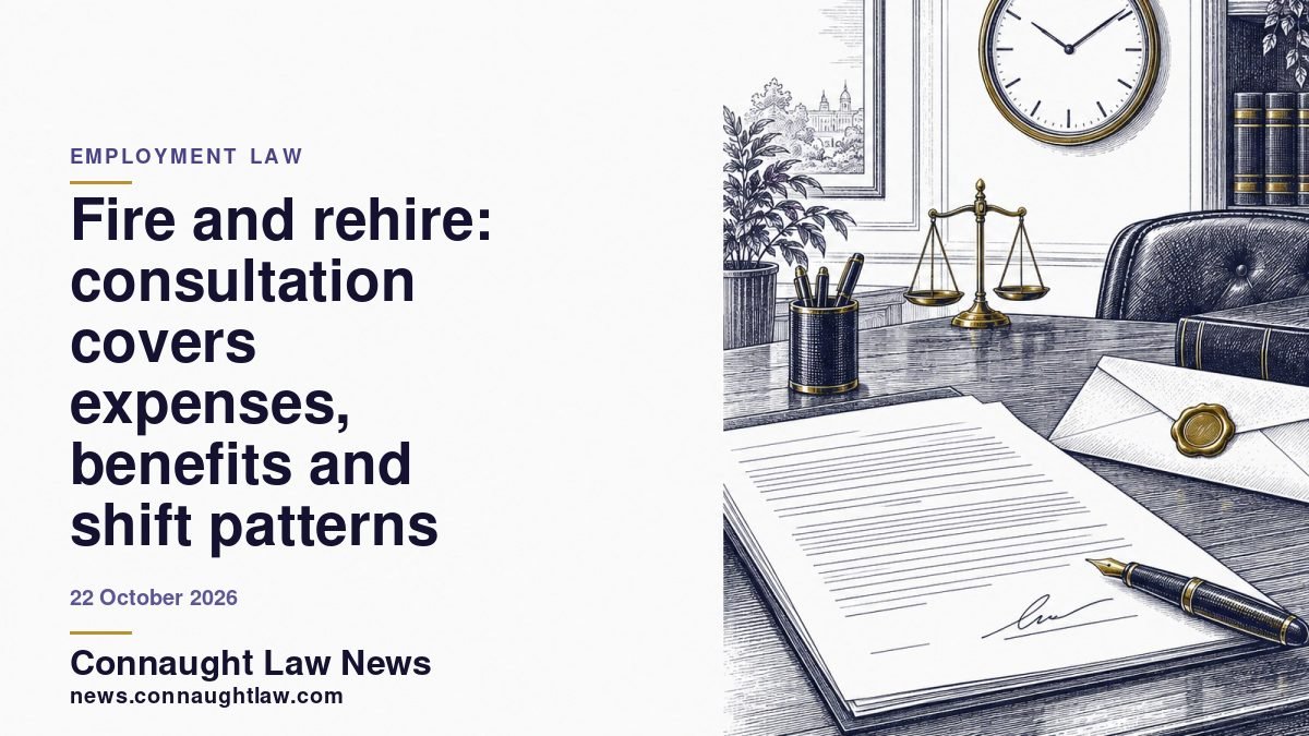 Fire and rehire: consultation covers expenses, benefits and shift patterns