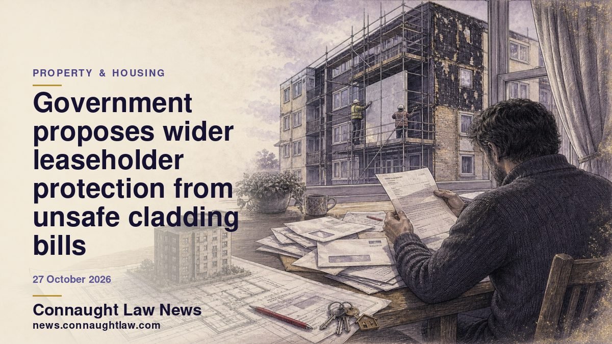 Government proposes wider leaseholder protection from unsafe cladding bills